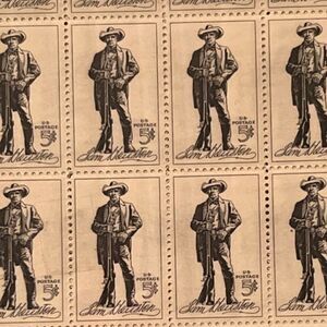 MNH 1964 Sam Houston Sheet of 50 5c Stamps Scott #1242